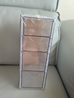 Clear Plastic 4 Drawers Storage Container - Transparent